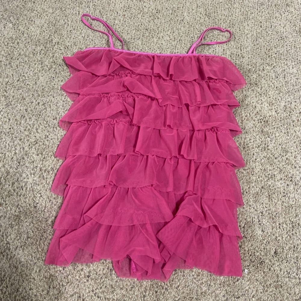VS pink ruffle nightie